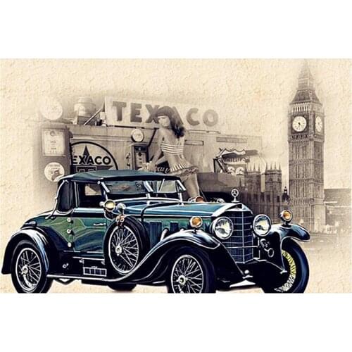 New 5D DIY Full Round/Square Diamond Painting"Classic Car"Cross Stitch 3D Embroidery Rhinestone Mosaic Home Decor Art Y566