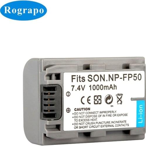 New 1000mAh NP-FP50 NP FP50 Camera Battery For Sony NP-FP30 NP-FP60 NP-FP70 NP-FP71 NP-FP90 DCR-SX40 SX40R SX41 Accumulator