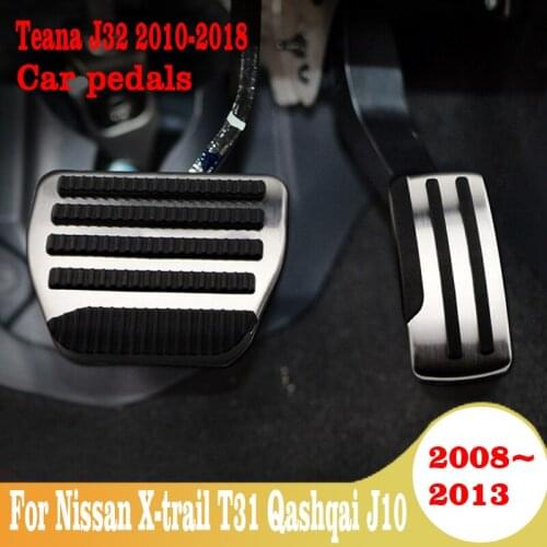Car Foot Pedal Cover Fuel Brake Clucth Rest Pedals Pads AT/MT For Nissan X-trail T31 Qashqai J10 2008-2013 Teana J32 2010-2018