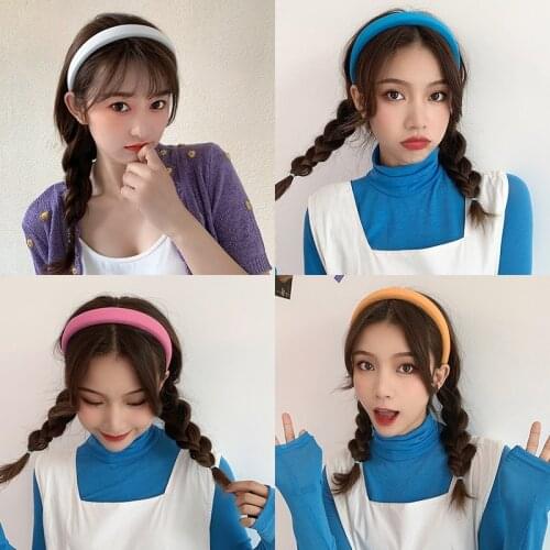 New Women Candy Color Sponge Wide Thick Hairbands Girls Sweet Headhoop Hair Decorate Headband Headware Fashion Hair Accessories