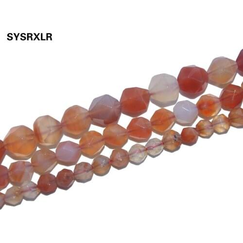 Wholesale Faceted Pink Agates Natural Stone Beads Round Spacer Beads For Jewelry Making Charm Diy Bracelet Necklace 6/8/10 MM