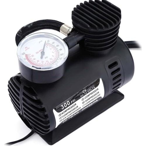 Portable 12V 300PSI Air Compressor Car Auto Tyre Pump Tire Inflatable Pump Auto Car SUV Tire Pump + 3 adapter Car Styling