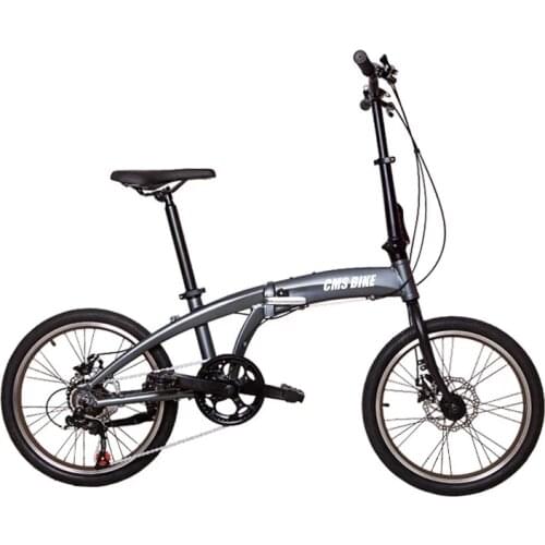 6 Speeds 20 Inch Foldable Bike Disc Brakes Bicycle Aluminum Alloy Frame Mini Portable Light Weight Daily Working Accessories