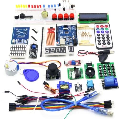 Upgraded Advanced Version Starter Kit the RFID learn Suite Kit LCD 1602 Step Motor / Servo /1602 LCD for Arduino UNO R3