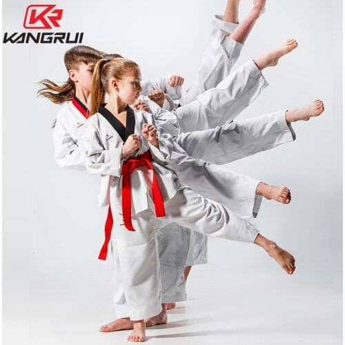 Karate Uniform Training Suit Taekwondo Performance Clothing Student Cotton Kungfu Martial Sport Equipment