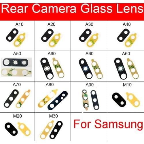 Back Rear Camera Glass Cover For Samsung Galaxy A10 A20 A30 A40 A50 A60 A70 A80 A90 M10 M20 M30 Camera Cover + Adhesive Sticker