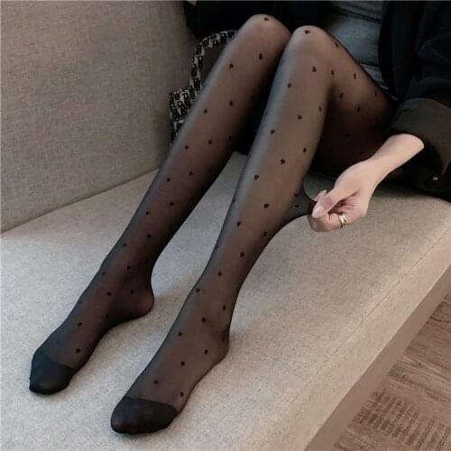 1PC Sexy Women Pantyhose Tights Summer Nylon Polka Dot Print Stocking Seamless Fishnet Mesh Female Hosiery Hot Sale Fits 40-55kg
