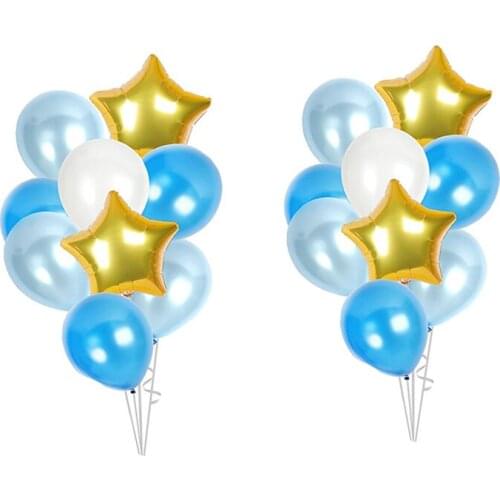 18pcs/lot Pink Blue Latex Baloon Bouquet Helium Foil Balloons Wedding Birthday Party Decoration Globos Air Balloons