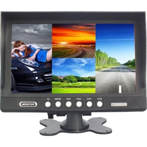 4 Channel 9 Inch Panel TFT LCD Screen Rear Quad View Security Cctv Dvr Car Mounted Bus Truck Monitor