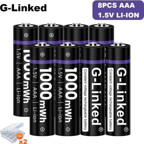 1000mWh 1.5v AAA Lithium Li ion AAA Rechargeable Battery AAA Battery 3a batteries rechargeable Batteria 1.5v aaa rechargeable