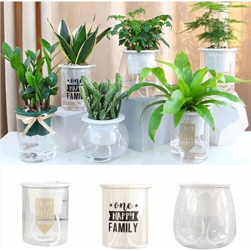 Self Watering Planter Pots Mini Round Design Succulent Plant Pot Indoor Home Garden Modern Decorative Pot DO