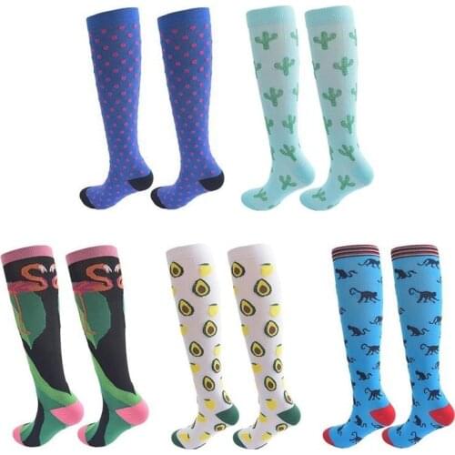 2020 Winter New Compression Stockings Nylon Penguin Animal Sport Fitness 15-20mmHg Reduce Varicose Veins Muscle Fatigue