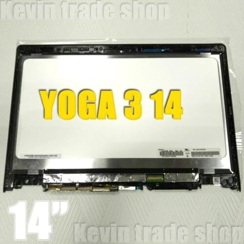 LEDDisplay matrix For Lenovo Yoga 3 14 5DM0G74715 5D10G74846 8S5DM0G74717 5D10H35588 LCD Touch Screen Digitizer Bezel Assembly