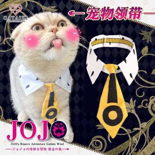 JoJos Bizarre Adventure Kira Yoshikage Kill Queen Cat Cape Pet Necktie JoJo Cat Dog Bow Tie Cosplay Photo Decoration