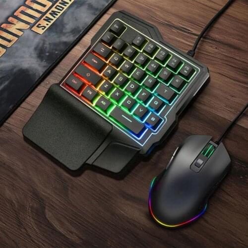 F6 39 Keys Wired Single Handed Game keyboard one hand Ergonomic Gaming Keypad For Tablet PC Laptop
