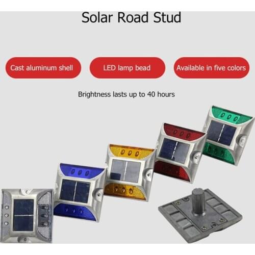 86LIGHT Solar Indicator Lights Cast Aluminum LED Waterproof IP68 Compressive And Dustproof Flashing Traffic Light