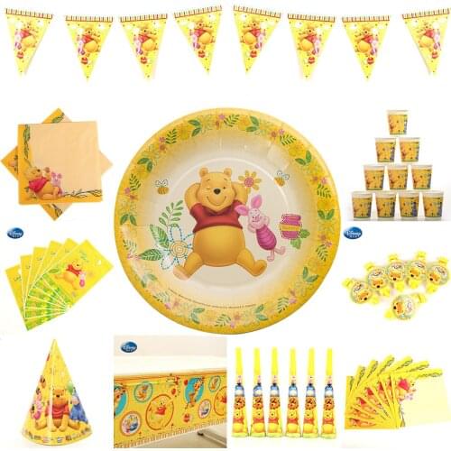 Disney Winnie The Pooh Theme Kids Birthday Party Decor Set Birthday Party Supplies Baby Birthday Party Pack Event Party Supplies