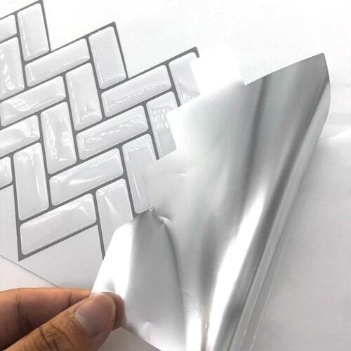 37.2X13CM Kitchen Backsplash Wall Tile Sticker 3D stereo Waterproof Stick Adhesive Bathroom Sticker Home Decoration