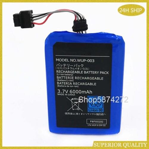 WUP-003 3.7V 6000mAh Rechargeable Replacement Battery for Nintend U W ii Wi iU GamePad Controller Joystick Repair Part Battery