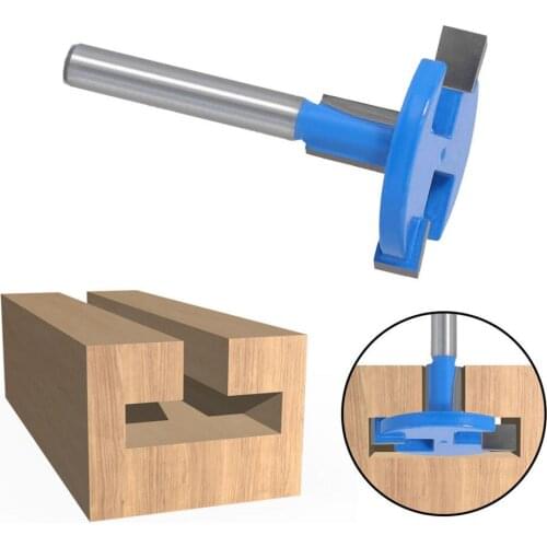 1pc 1/4 Milling Cutte T Type Slotting Cutter Woodworking Tool Router Bits For Wood Industrial Grade For Hook Slotting