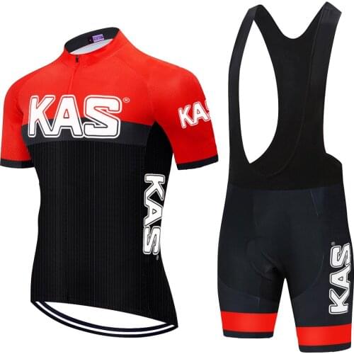 2021 Red Team KAS Cycling Clothing Bike Jersey Quick Dry Mens Bicycle Clothing Summer Cycling Jersey 20D Ropa Ciclismo Sportswe