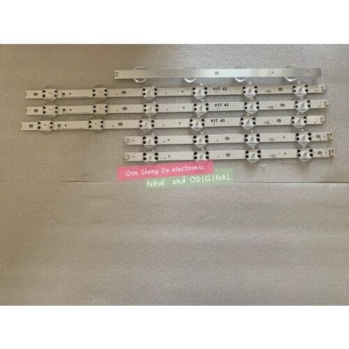 400PCS=200PCSX 6LED +200PCSX4LED WE1 55V0 E74739 94V-0 43" V17 ART3 2867 Rev0.3 1 10leds (6LED+4LED)85cm