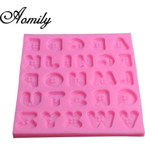 Amoliy 26 Letter Fondant Silicone Mold Chocolate Mould Jelly Candy Mold Candle Mould Baking Tool Cake Decorating Tools