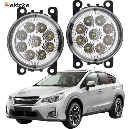 EEMRKE 2 PCS Car-Styling for Subaru XV Crosstrek / Crosstrek GP 2016 2017 9-Pieces Led Fog Lights H11 12V Front Bumper Light