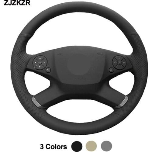 Hand Sewing Car Steering-Wheel Cover Wrap 3 Colors For Mercedes Benz E-Class W212 E 200 260 300 2009-2013 E300L 2010-2012 2013