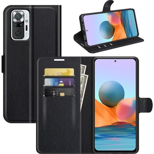 Leather Case For Redmi Note 10 Pro Wallet PU Flip Case For Xiaomi Redmi Note 10 Pro Max 4G 10S Couqe Fundas