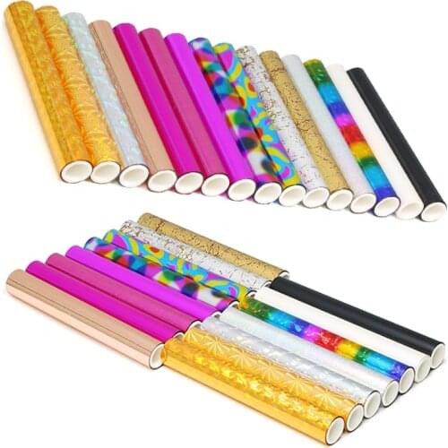 3 Meters Heat Activated Glimmer Hot Stamping Foil Rolls Transfer Sheets for DIY Scrapbooking Letterpress Embossing Cards Crafts