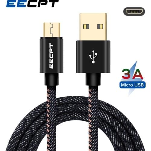 EECPT Micro USB Cable 3A Fast Charging Wire Data Cord for Samsung S7 S6 Mobile Phone Charger Cable for Xiaomi Redmi Note 5 Honor