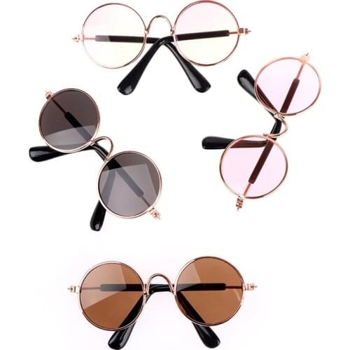 Fashion Doll Glasses For 12'' Dolls Hippy Clear Lens Round Frame Eye Wear Eye Glasses Doll Accessories 13 Colors