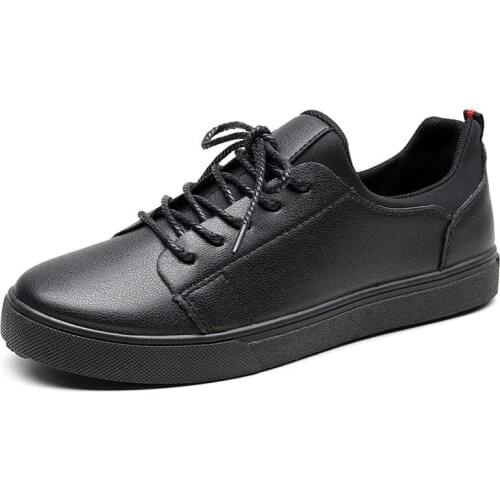 2020 Men Shoes Spring Autumn Casual PU leather Flat Shoes Lace-up Low Top Male Sneakers tenis masculino adulto shoes NanX286