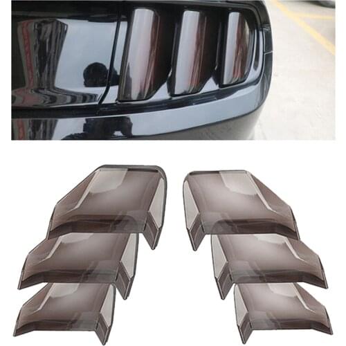 Set of 6 Premium Rear Taillight Lamp Cover Decoration fits for Ford Mustang 2018 2019