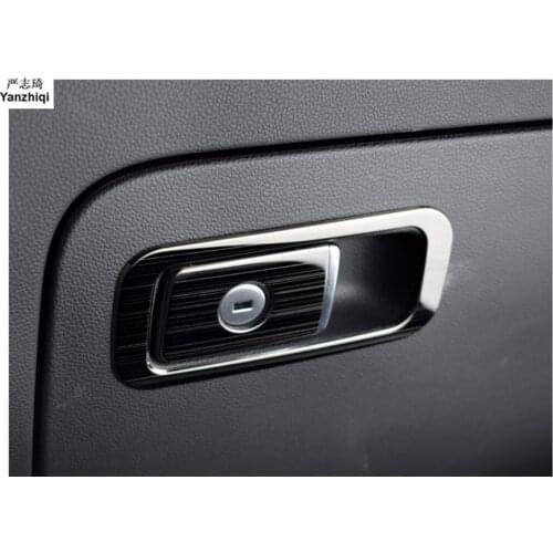Stainless steel 2pcs/lot Car Copilot Glove Storage box cover trim sticker Car Styling for 2016 2017 2018 VW Volkswagen Passat B8