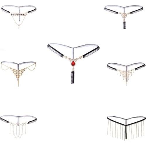 New Sexy Pretty Thong Jewelry Panties made by hand Pendant Erotic unique Thong Jewelry For Women Love Sexy Bikini Chain Panties