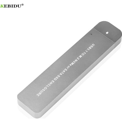 NVME Case Enclosure M.2 SSD Case USB3.1 to M.2 NVMe/SATA Mobile Hard Disk Case Box External Hard Drive Case For Win Linux OS