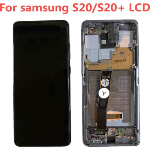 Original Super AMOLED display touch screen For Samsung Galaxy S20 G980F S20+ G985F S20PLUS G985U lcd display With Frame screen