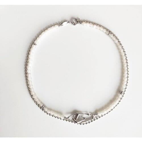 Agate necklace Womens ins fashion fashion style stacked agate necklace necklace