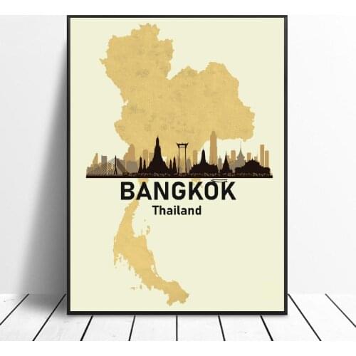 Bangkok Thailand Canvas Painting Wall Art Pictures Prints Home Decor Wall Poster Decoration for living Room