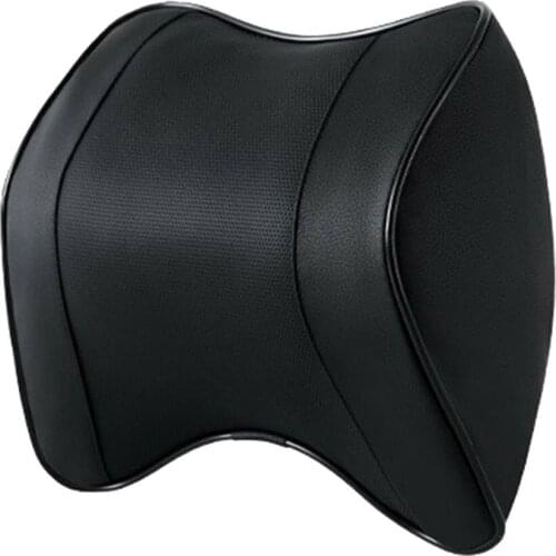 Car Seat Headrest Leather Soft Memory Foam Neck Pillow Head Neck Rest Support Comfortable Seat Rest Car Accessories