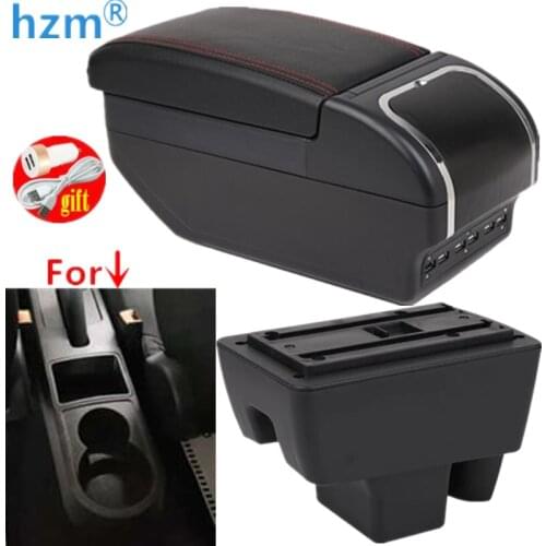 For Skoda Rapid Armrest Box For Volkswagen Polo 2020 Rotatable Centra Content Storage Interior car-styling Cup Holder With USB