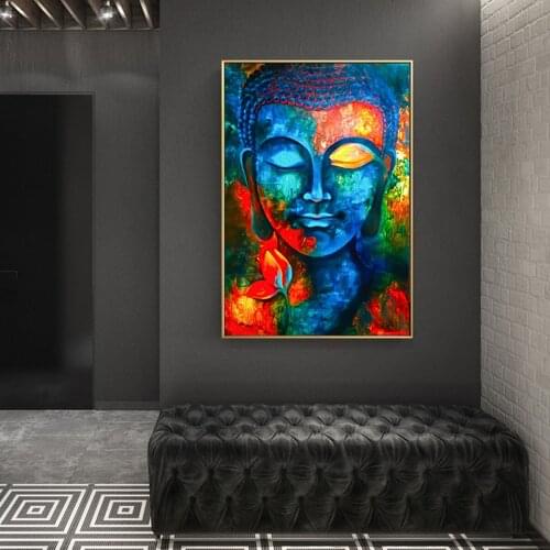 Full Square/Round Diamond Painting 5d Abstract Buddha Face DIY Diamond Embroidery Cross Stitch Religious Portrait Home Decor