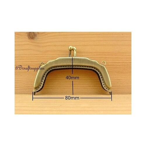 Bag frame sewing purse frame metal frames fancy die casting 8 cm anti brass B2
