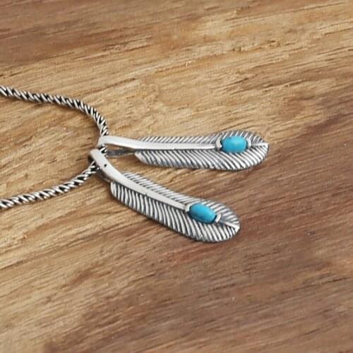 S925 Sterling Silver Jewelry Retro Thai Silver Men And Women Takahashi Goro Handmade Feather Male And Female Pendants