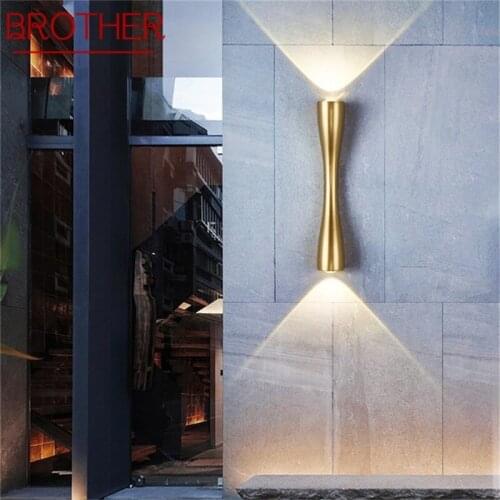 BROTHER Modern LED Wall Lamps Fixture Gold Decorative Sconces Light For Home Bedroom Corridor