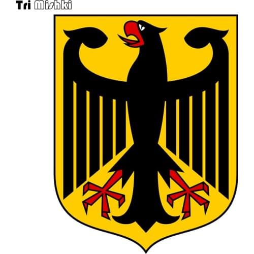Tri Mishki WCS232 14x18cm Coat of arms of Germany car sticker Bundesadler funny colorful car stickers auto automobile decals