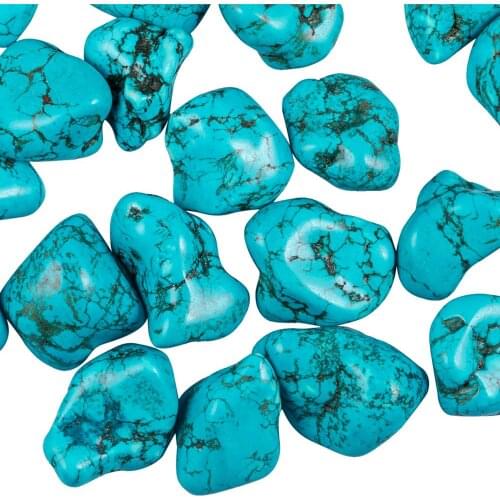 TUMBEELLUWA 0.5lb (230g)Green Howlite Turquoise Irregular Stone Polishing Stone Reiki Stone Artificial Decoration