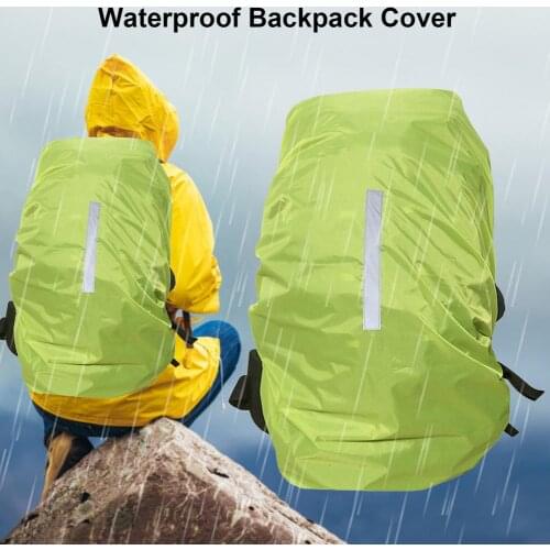 Outdoor Backpack Waterproof Cover Reflective Rainproof Protector For About 15-70L Camping Hiking Climbing Cycling Bag Cover